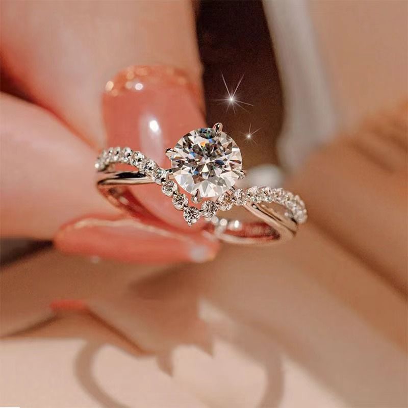 Coronation Open Couple Zircon Rings