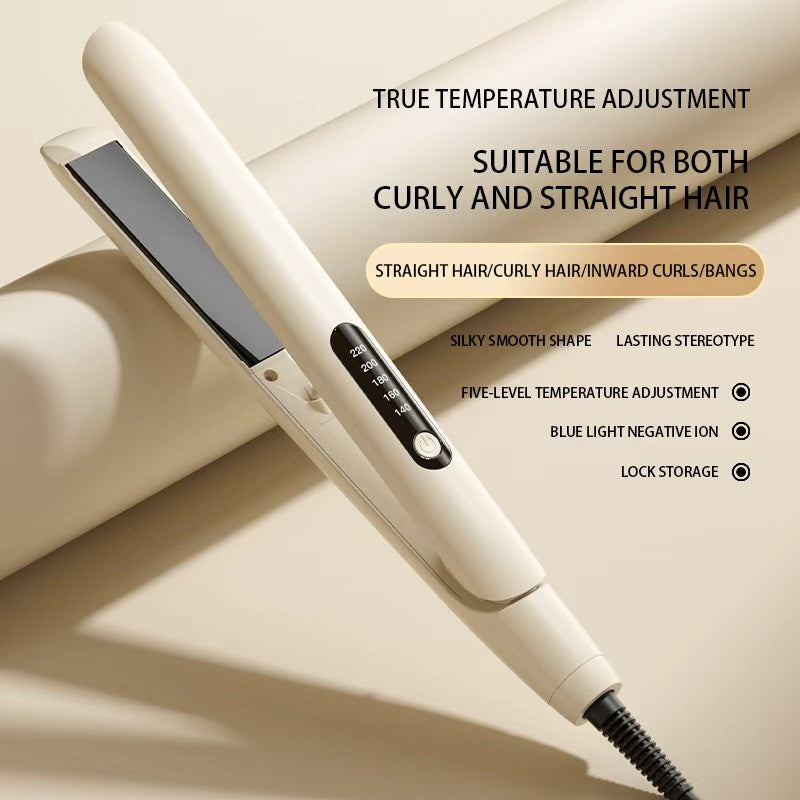 Dual Function Hair Straightener and Curling Iron with Negative Ion Technology