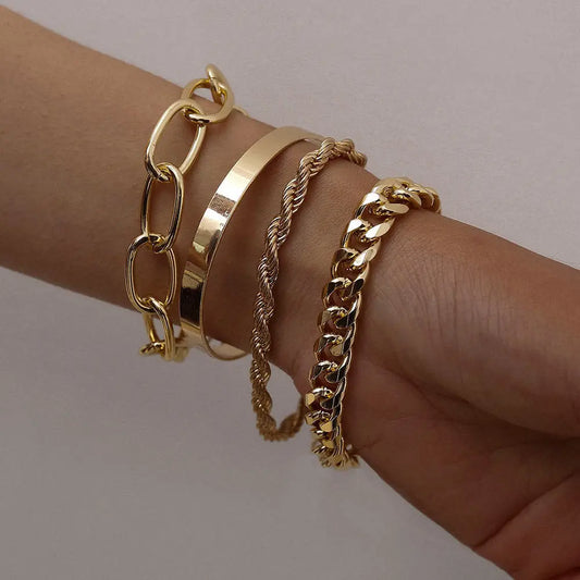 Jewellery Smooth Mixed Twist Chain Hand Jewellery Threaded E