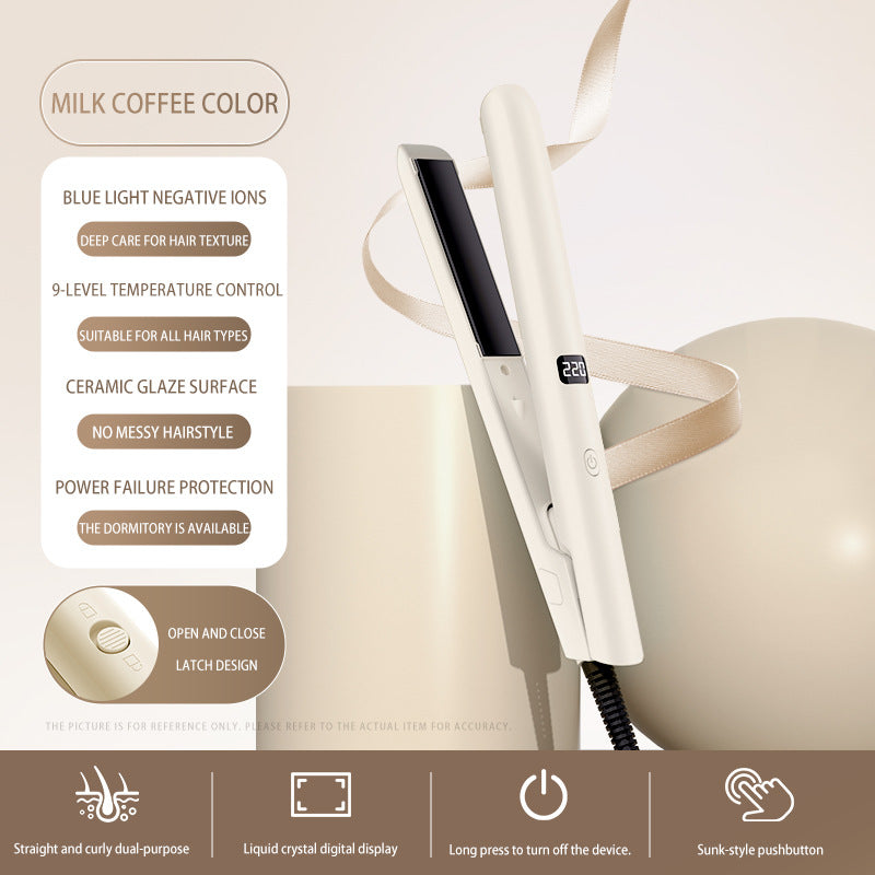 Dual Function Hair Straightener and Curling Iron with Negative Ion Technology