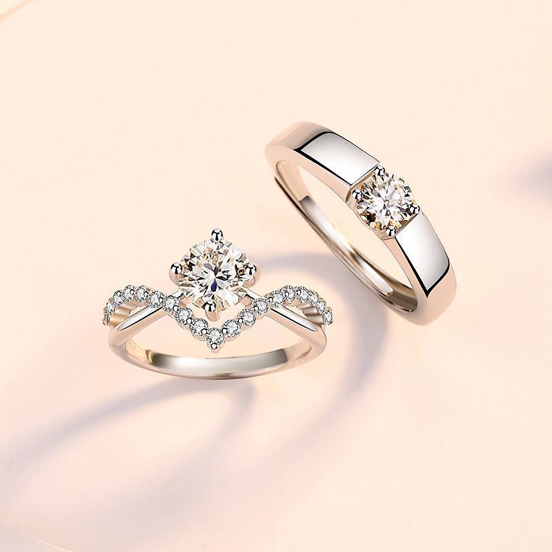 Coronation Open Couple Zircon Rings
