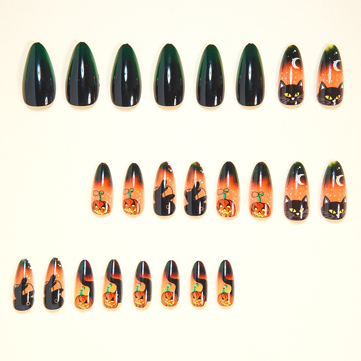 Press-On Fake Nails Almond Shape