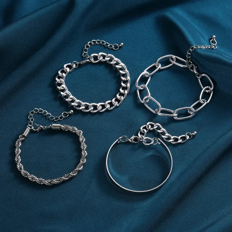Jewellery Smooth Mixed Twist Chain Hand Jewellery Threaded E