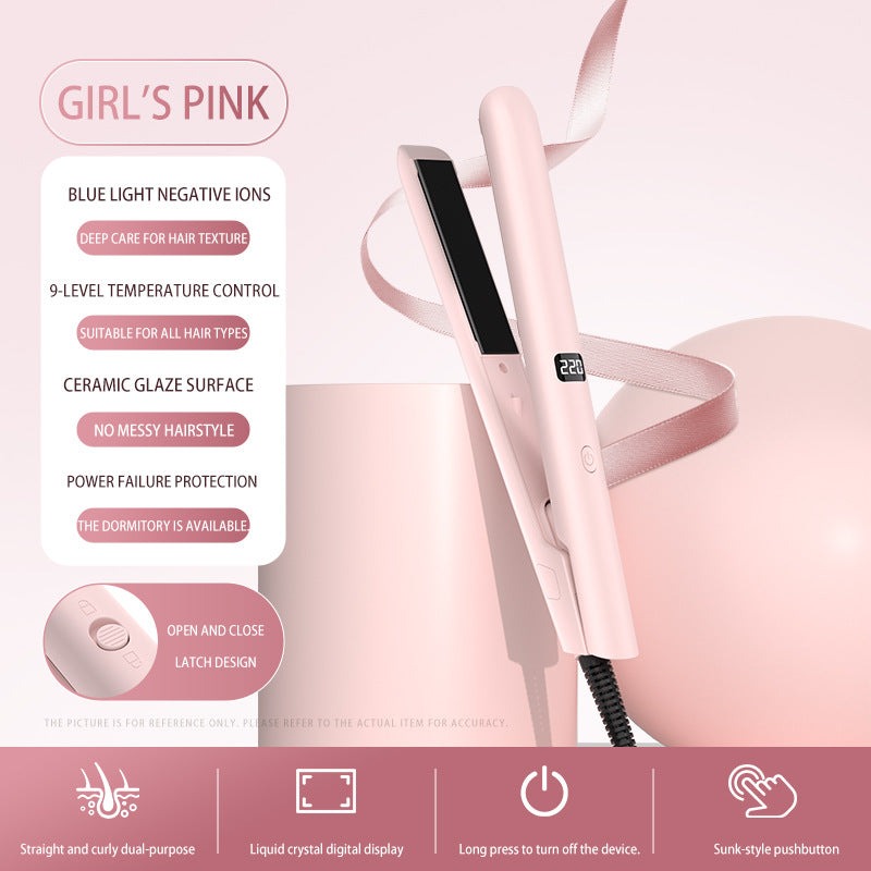 Dual Function Hair Straightener and Curling Iron with Negative Ion Technology